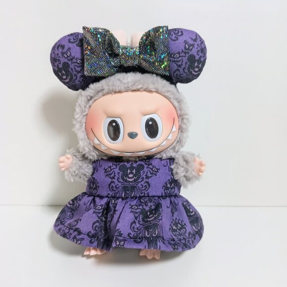 Custom Disney Haunted Mansion Dress and Ears Made to fit Labubu - Picture 1 of 6